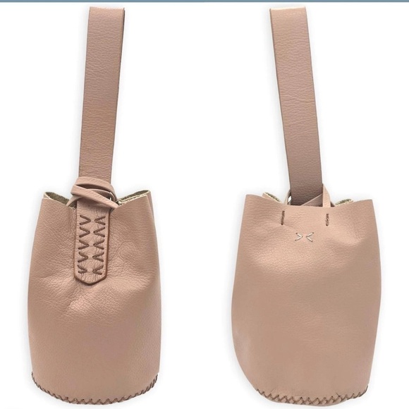 Volta Atelier Navigli Wristlet Bag Nude Upcycled Leather